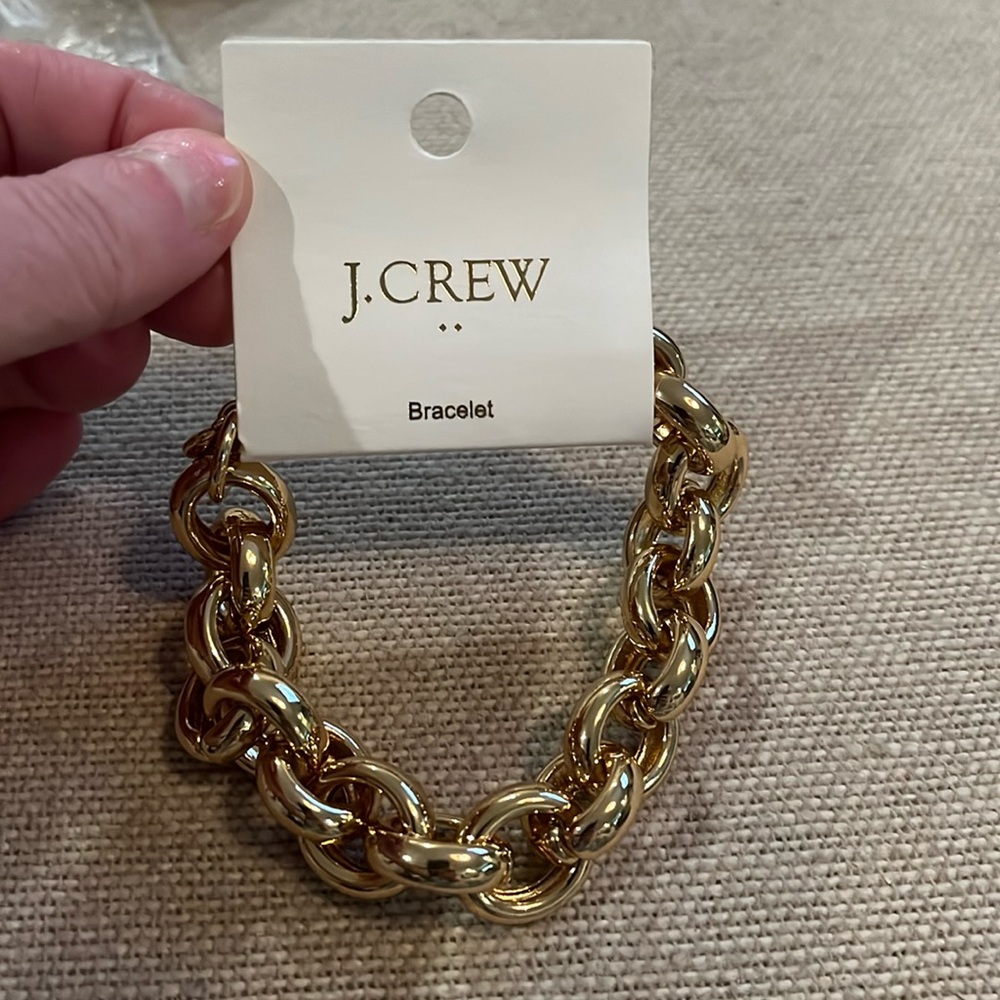 J. Crew Gold Chunky Link Bracelet/NWT - Picture 5 of 5
